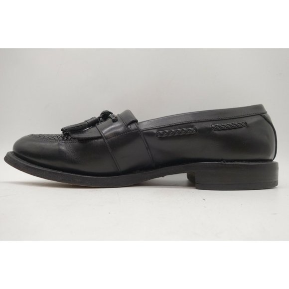 Allen Edmonds Cody Black Woven Leather Kilt Tassel Loafers Shoes Men\'s 8.5 C main image 10